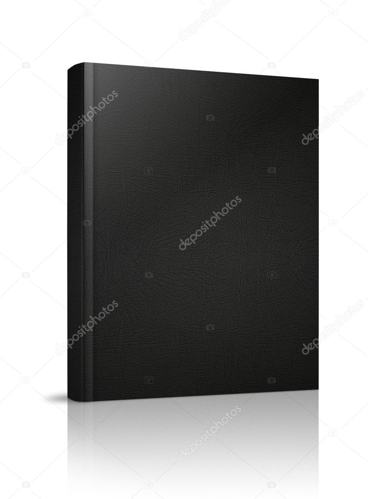Leather cover book isolated on white background
