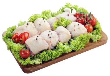 Fresh raw chicken drumsticks clipart