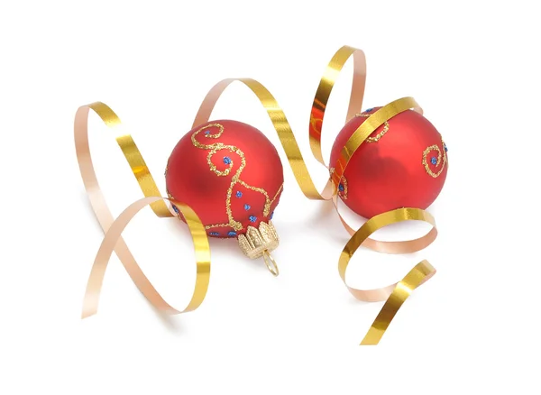 Two Christmas baubles — Stock Photo, Image