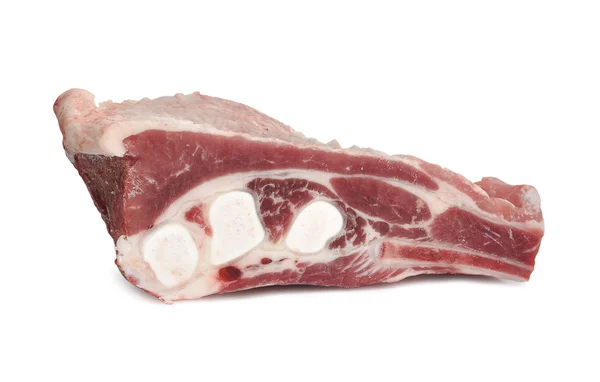 Rauw Vlees Geïsoleerd Een Witte Achtergrond — Stockfoto