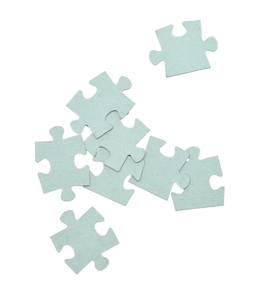 Puzzle Pieces Isolated White Background — Stock Photo, Image
