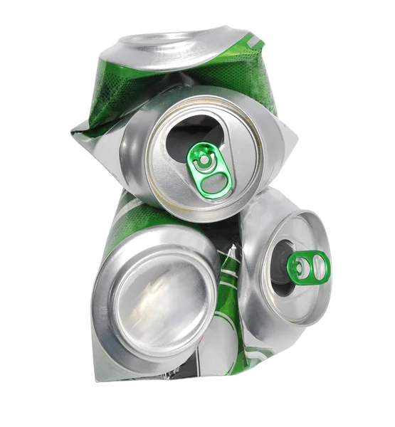 Crushed beer can — Stock Photo, Image
