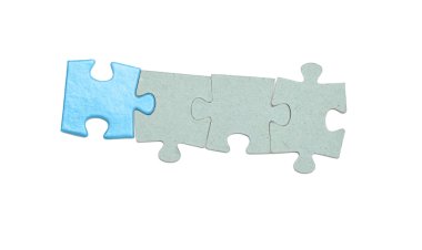 Puzzle pieces isolated on white background clipart