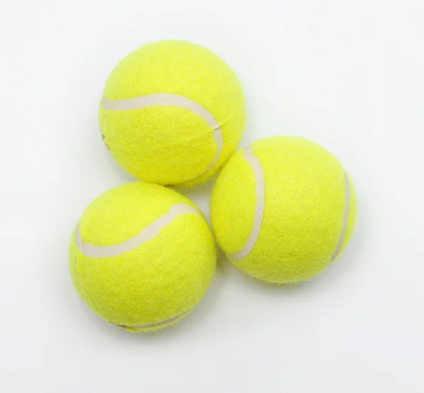 Três Bolas Tênis Adequado Para Fundo — Fotografia de Stock