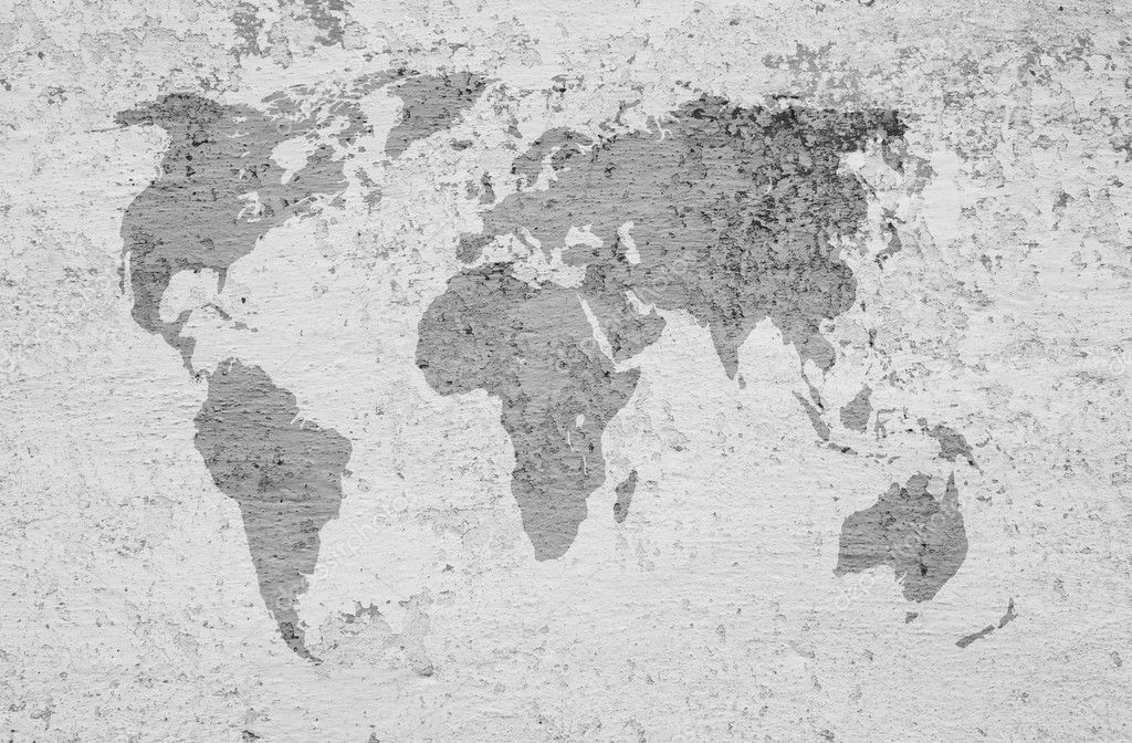 A image of a world map on a textured background — Stock Photo ...