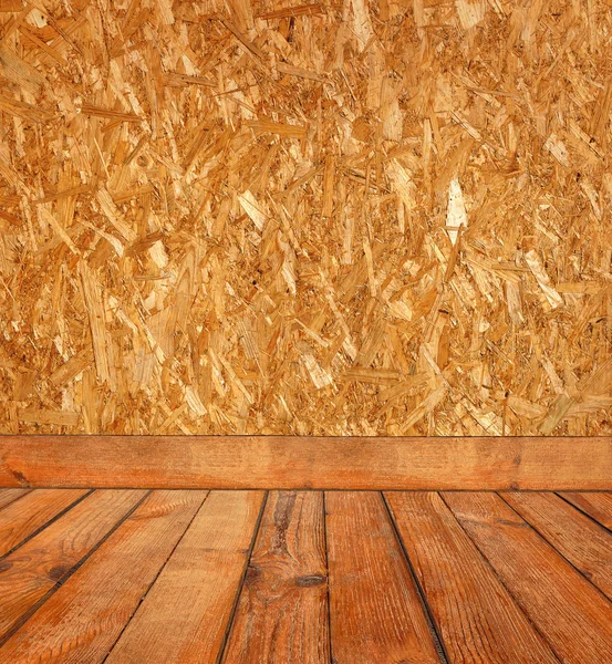 Stary pokój z drewnianą ścianę — Zdjęcie stockowe