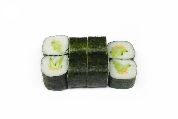 Sushi maki aislado y un fondo blanco — Foto de Stock
