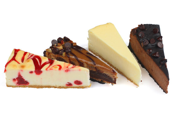 Four slices of east dessert