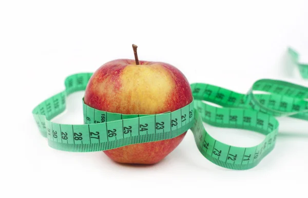 Elma ve centimetric bandı — Stok fotoğraf