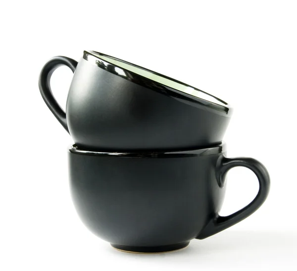 두 개의 검은 컵 — 스톡 사진