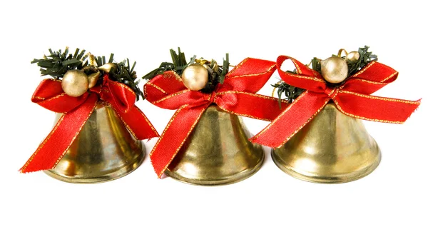 Three Christmas bells — Stock Photo, Image