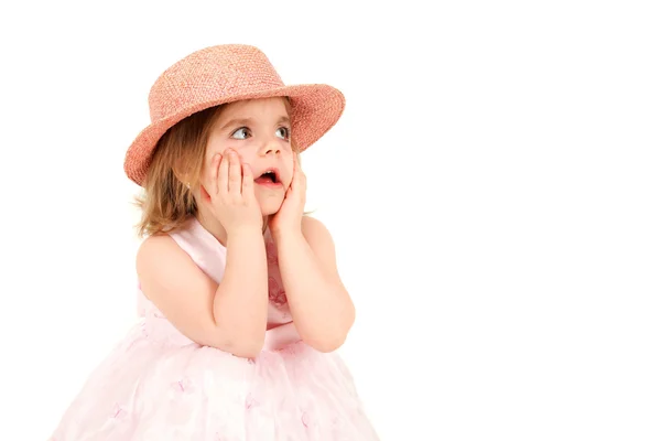 Шокированная маленькая девочка — стоковое фото