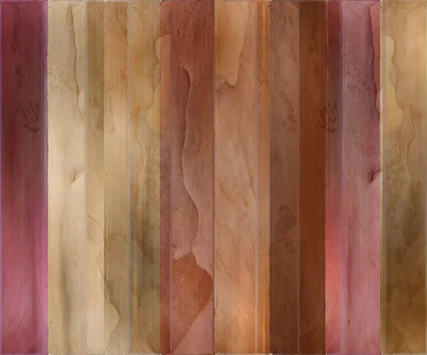 Guava wood and watercolor textured striped background — Stock Photo, Image