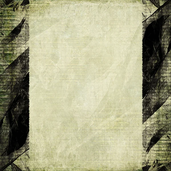 Aged paper with grunge black frame — Stock Photo, Image