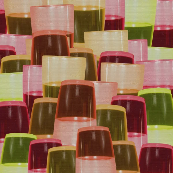 Olajbogyó és rózsaszín kávé üveg háttér — Stock Fotó