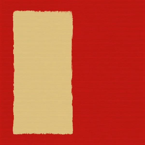 Scatola su sfondo di carta rosso costolato fatto a mano — Foto Stock