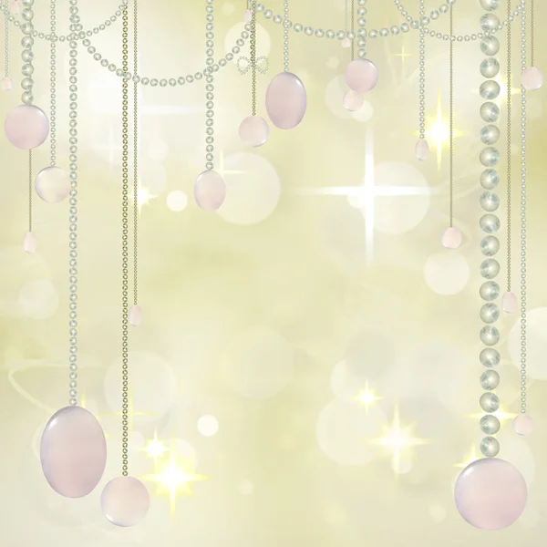 Beautiful Hanging beads on Festive Background — Stock Photo, Image