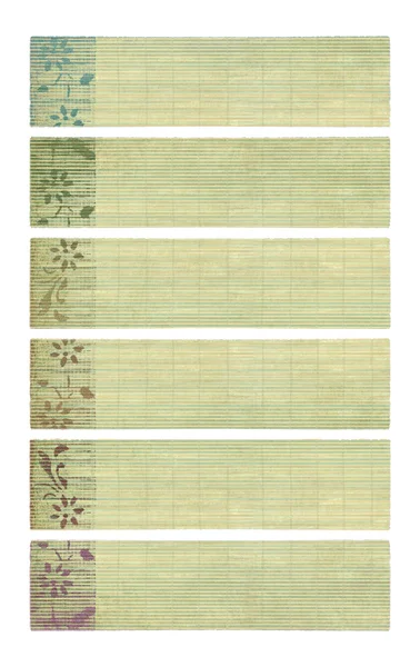 Neutrale tinten kokosnoot papier banner set — Stockfoto