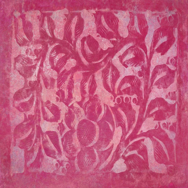 Flor rosa e folha abstrato fundo — Fotografia de Stock