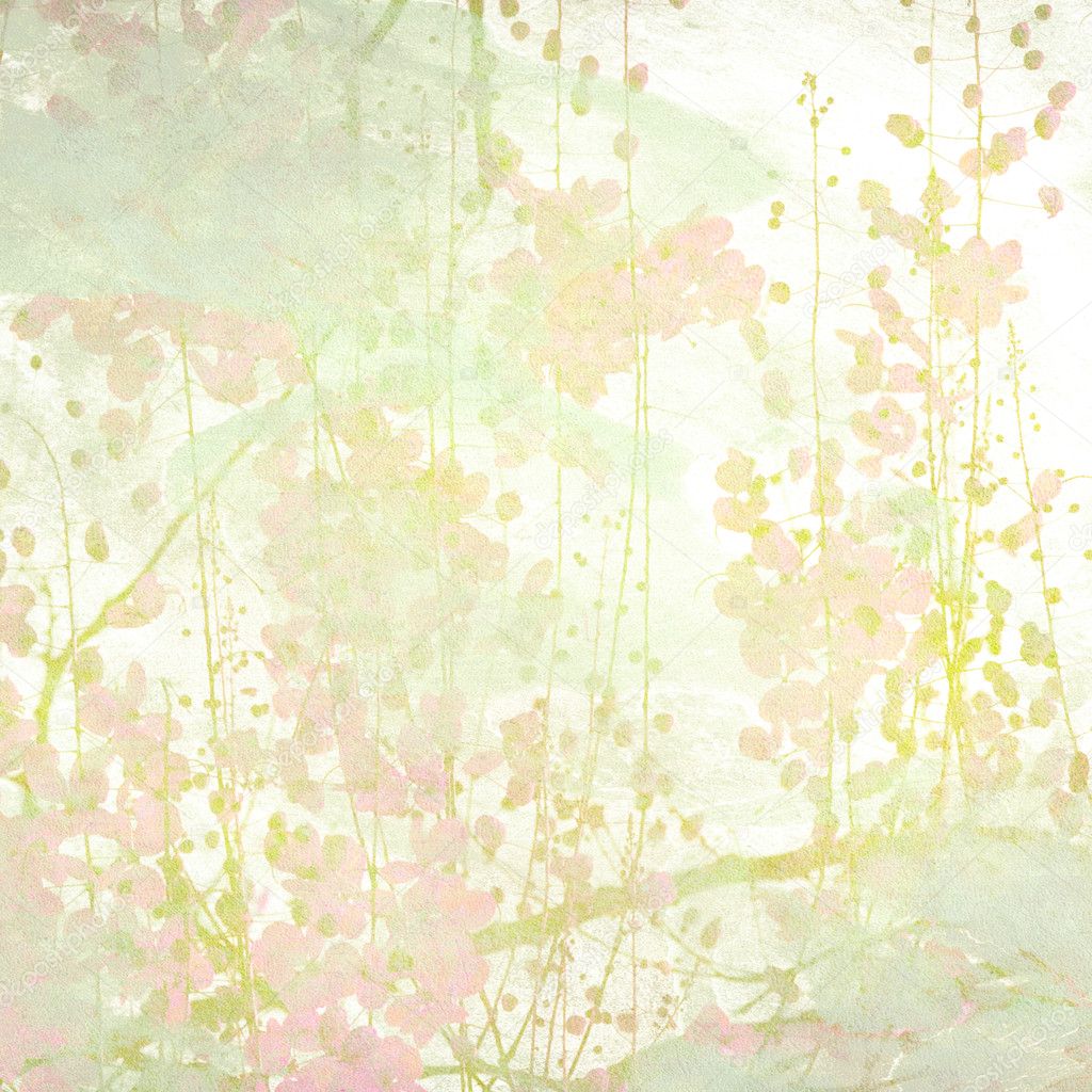 Watercolor Flowers Art Background