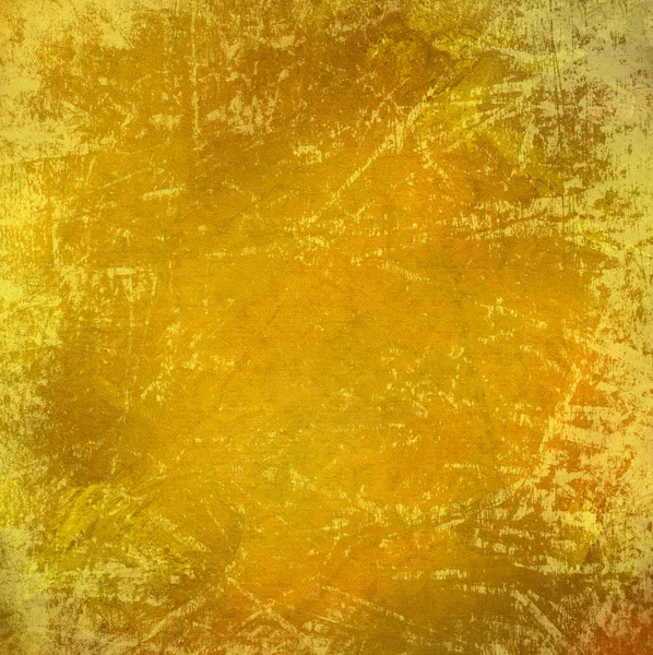 Scratched grungy yellow background — Stock Photo, Image