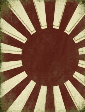 Antique Rising Sun Background with Text Space clipart