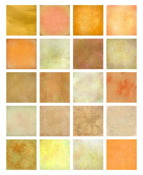 オレンジと黄色のテクスチャの背景のセット — ストック写真
