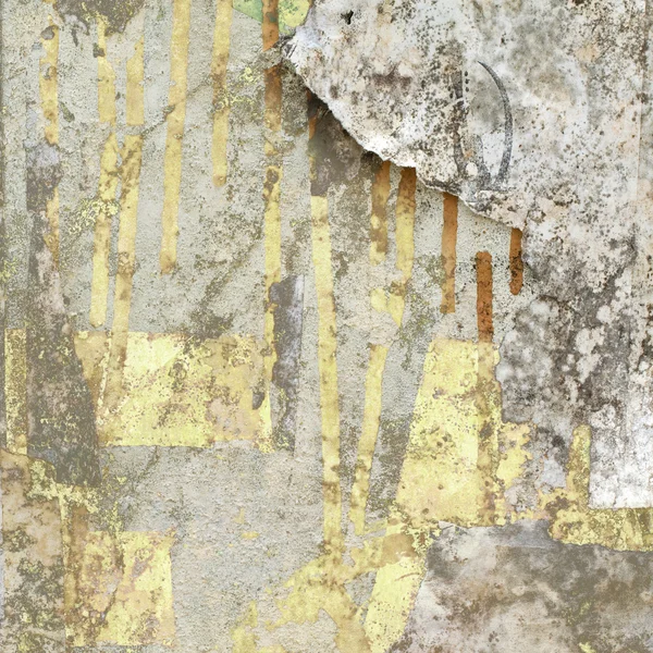 皮をむいた紙とグランジ壁 — ストック写真