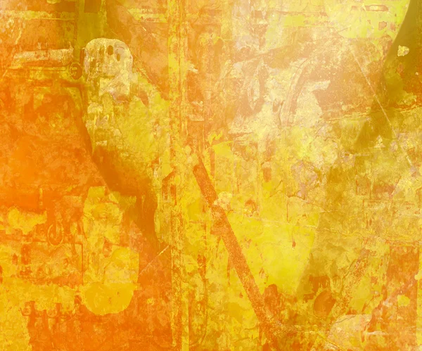 Grunge κίτρινο καλλιτεχνικό υπόβαθρο περιλήψεων — Φωτογραφία Αρχείου