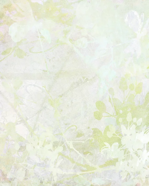 Блідо Квіткове Мистецтво Папері Текстурованому Тлі — стокове фото