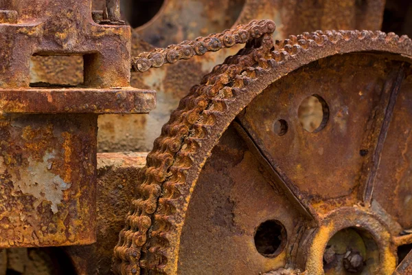 Rusted Engine Textured Background Text Space — Stock Photo, Image