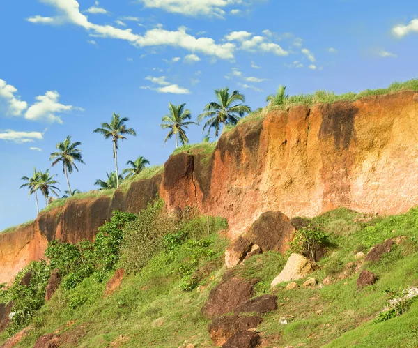 Тропический Скала Варкале Побережье Кералы Индии — стоковое фото