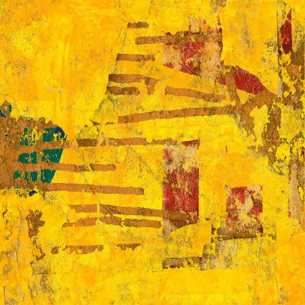 Arte Abstract Pintura Digital Amarelo Texturizado Fundo — Fotografia de Stock