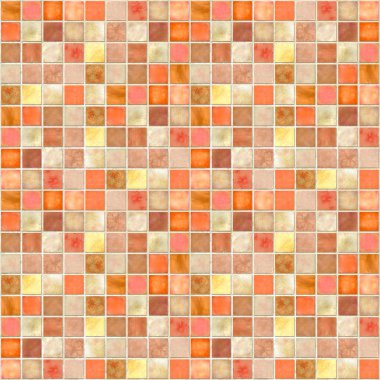 Image of a Orange Tile Mosaic Background clipart