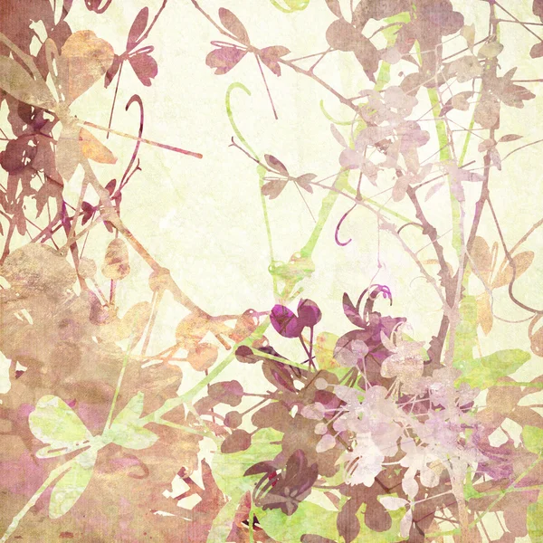 Пастельні Метелик Квіти Ілюстрацію Багатьох Текстури Папері — стокове фото