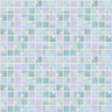 Pearly Blue Opal Mosaic seamless clipart