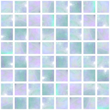 Blue Opal Mosaic seamless clipart