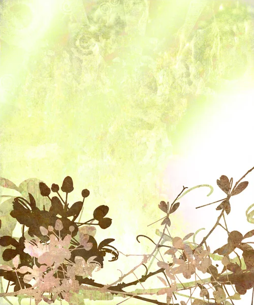 Elegant blomma konst texturerat bakgrund — Stockfoto