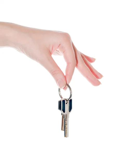 stock image Two Keys in a female hand