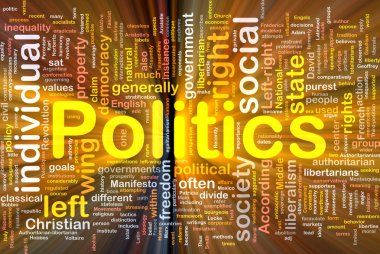 Politics social background concept glowing clipart