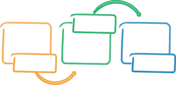 stock image Process relationship business diagram