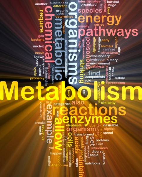 Metabolismus metabolické pozadí koncepce zářící — Stock fotografie