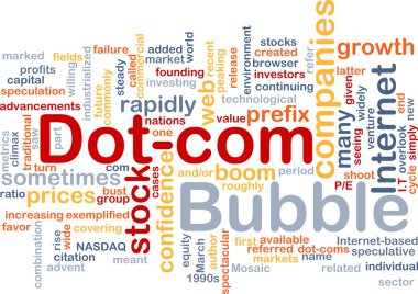 Dot-com bubble background concept clipart