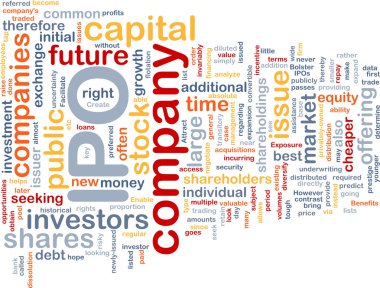 Company IPO is bone background concept clipart