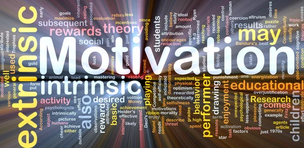 La motivation est un concept de fond osseux rayonnant — Photo