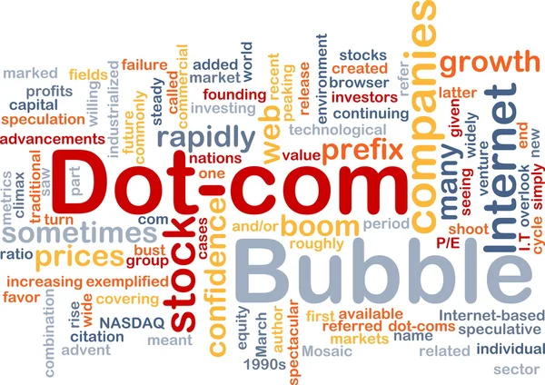 Concept de fond bulle Dot-com — Photo