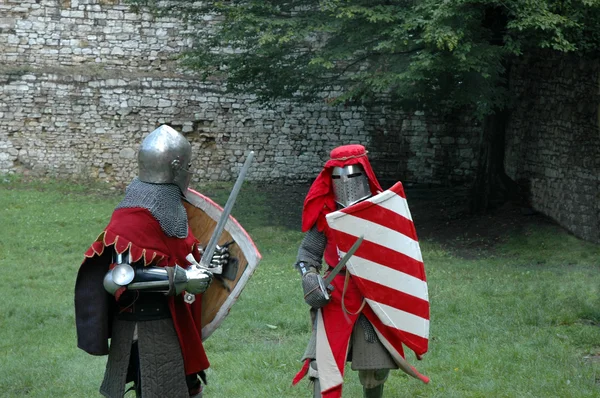 Duel between two knights — Stock Photo, Image
