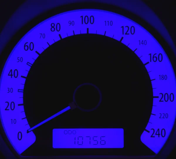 Blå hastighetsmätare — Stockfoto