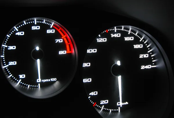 Hastighetsmätare och varvräknare — Stockfoto