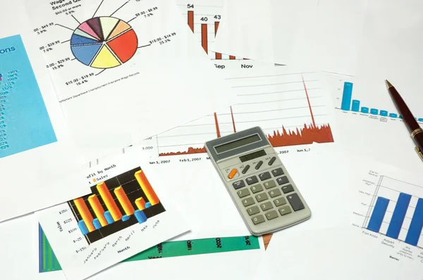 Grafer och statistik — Stockfoto